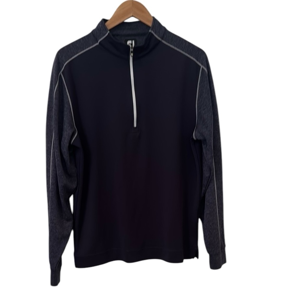 FootJoy 1/2 Zip Jacket Pullover Tonal Heather Mid Layer Medium Blue